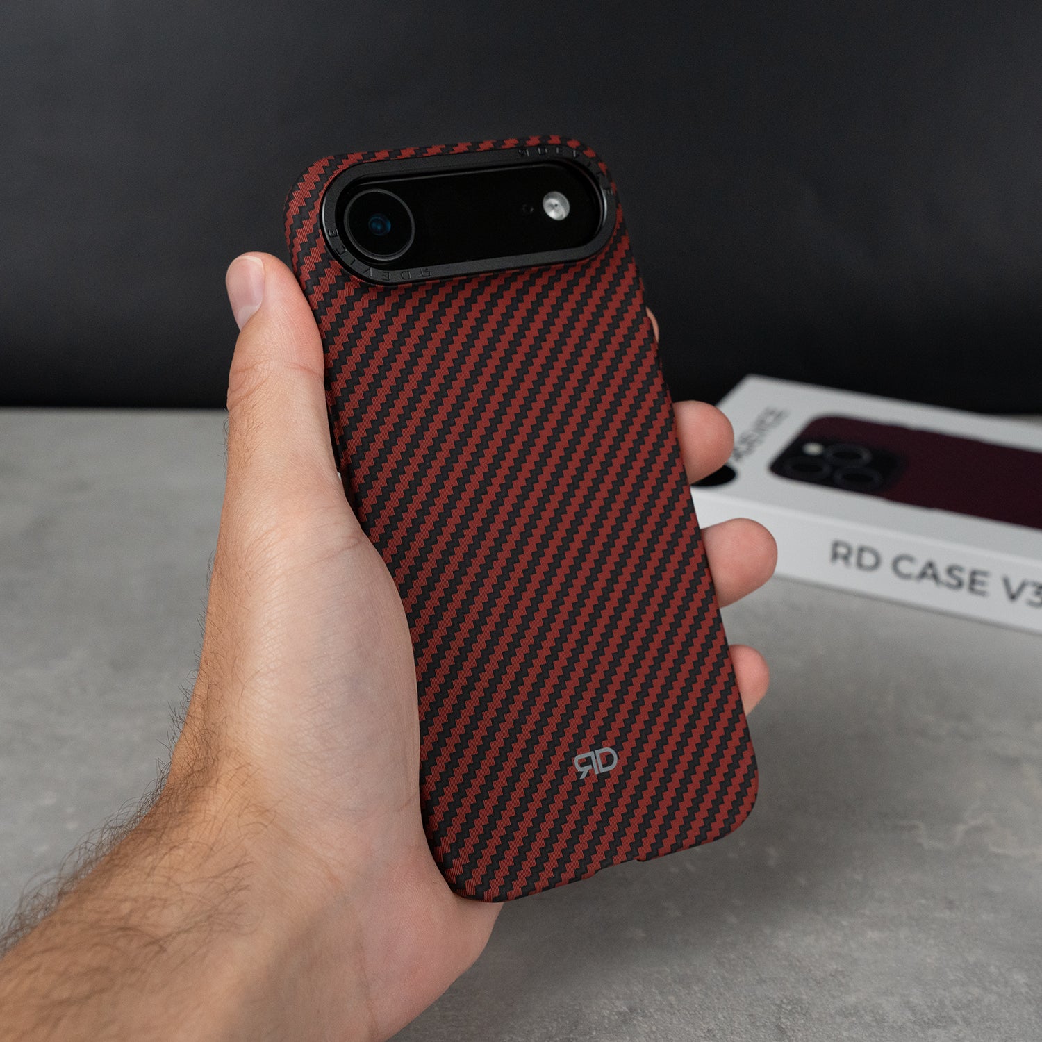 RD Carbon Fiber Case V3 (RED)
